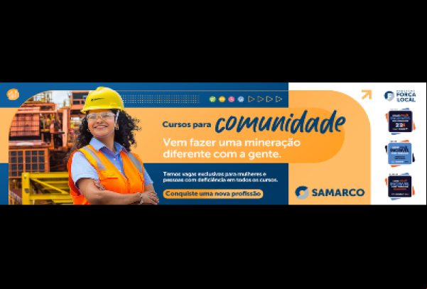 Encerra no dia 30/05 o prazo para inscrição nos cursos gratuitos oferecidos pela Samarco para as comunidades vizinhas das suas operações